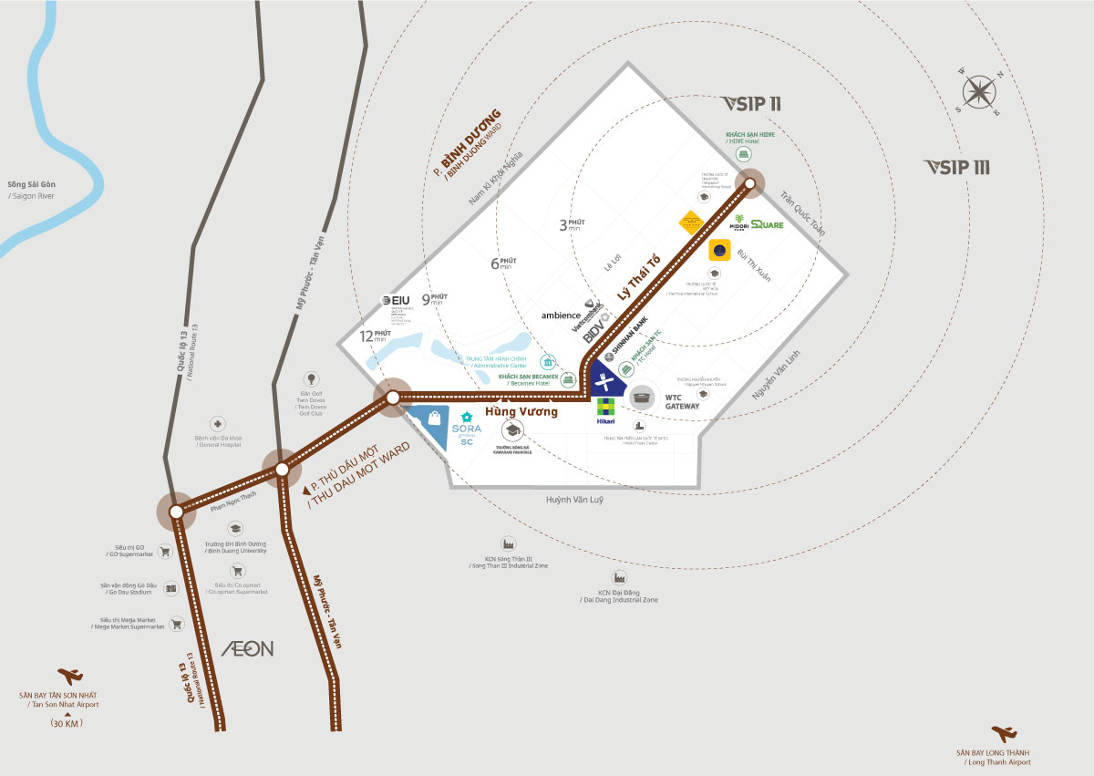 Vị trí The Nest Bình Dương