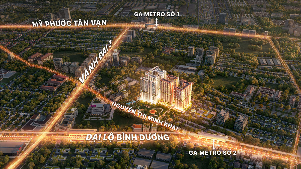 Bản đồ vị trí dự án Monrei Saigon Thuận An
